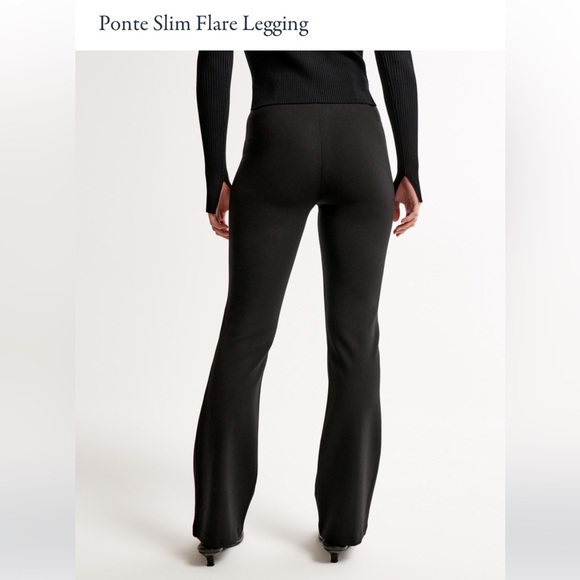Abercrombie & Fitch • Black Ponte Slim Flare Legging Pant (M) *NWT* - Picture 4 of 10